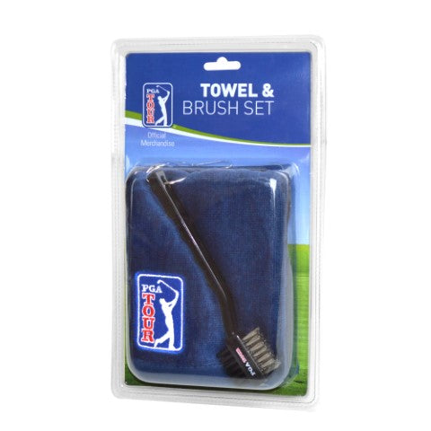 Ensemble de serviettes et de brosses de golf PGA Tour pour un entretien optimal du club