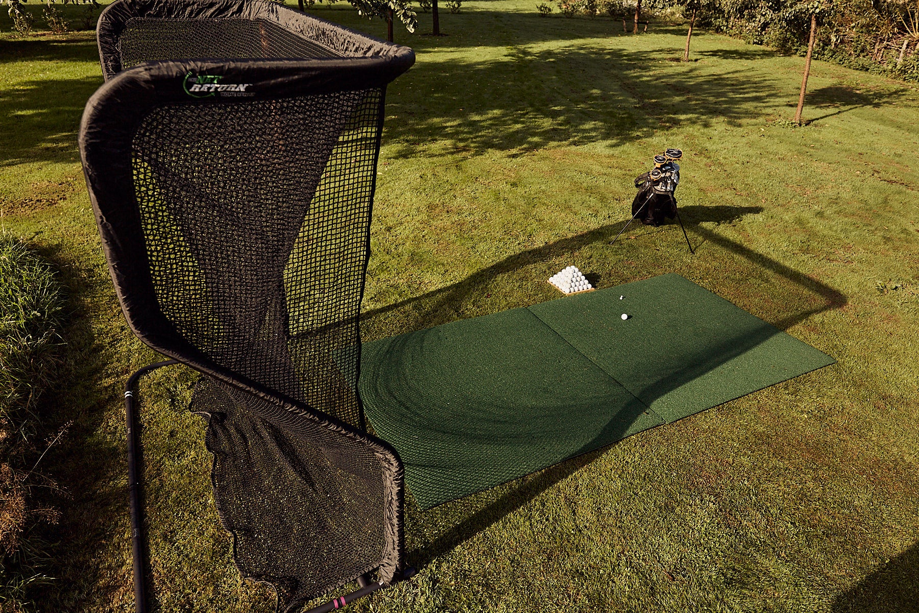 Net Return Home comprenant un tapis de golf de 150 x 150 cm